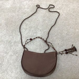 Brown Satin Purse New W/crystals Eveining Fun Night Out